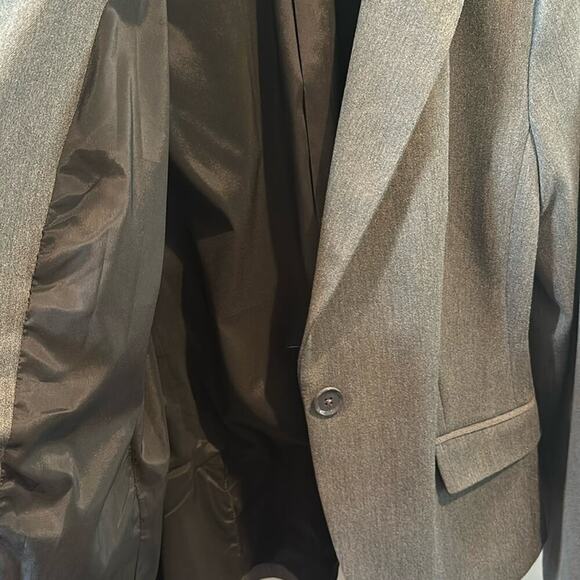 Express Studio Stretch size 14 Charcoal Gray One Button Blazer Jacket NWOT - Picture 8 of 13